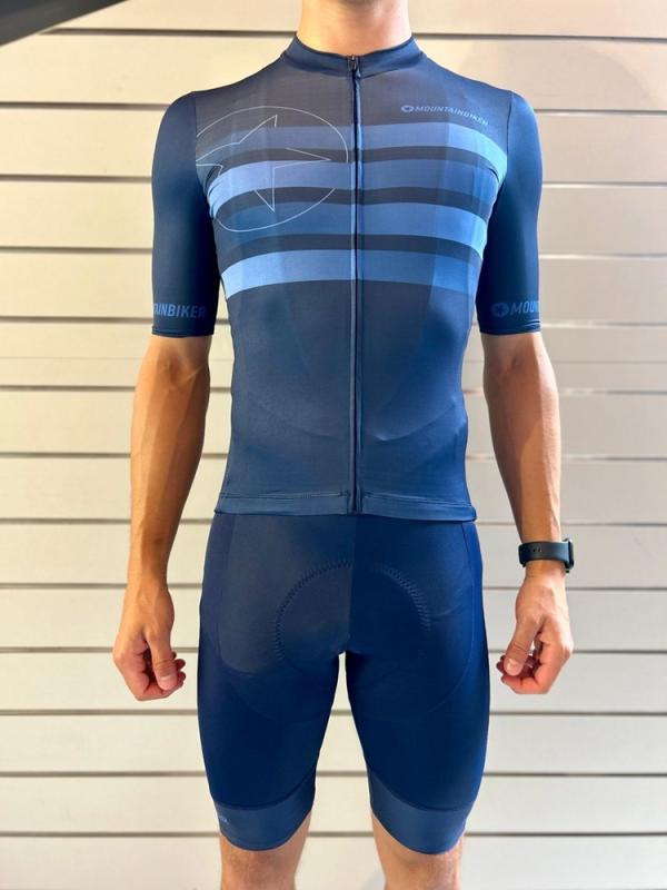 Radtrikot Mountainbiker Classic "Speed SS" blau L