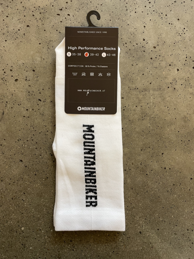 Mountainbiker Socken High Performance weiß M 39-42 Produktbild 1