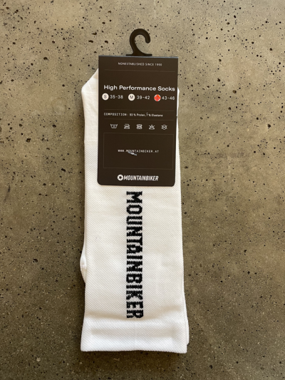 Mountainbiker Socken High Performance weiß L 43-46 Produktbild 1