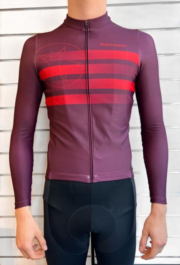 Radtrikot Mountainbiker Classic "Speed LS" rot XS