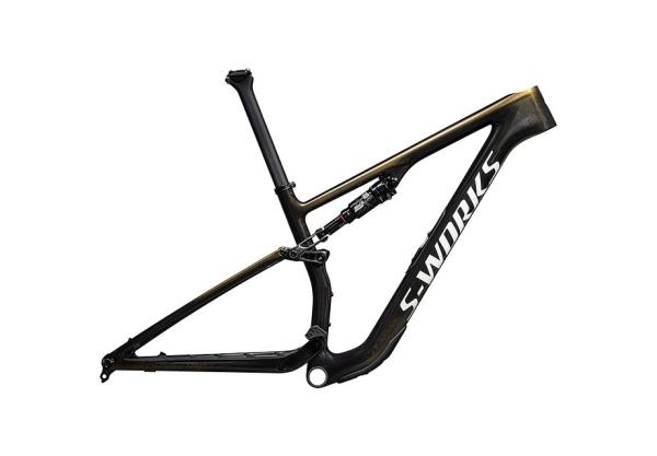 Specialized S-Works Epic 8 Frameset  - SRAM RockShox SIDLuxe Ultimate Gloss Carbon Gold Pearl / Metallic White Silver S