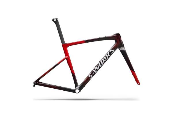 Specialized S-Works Crux 5 Frameset - FACT 12r Carbon Cayenne Metallic/Red Tint/White Silver Metallic 49