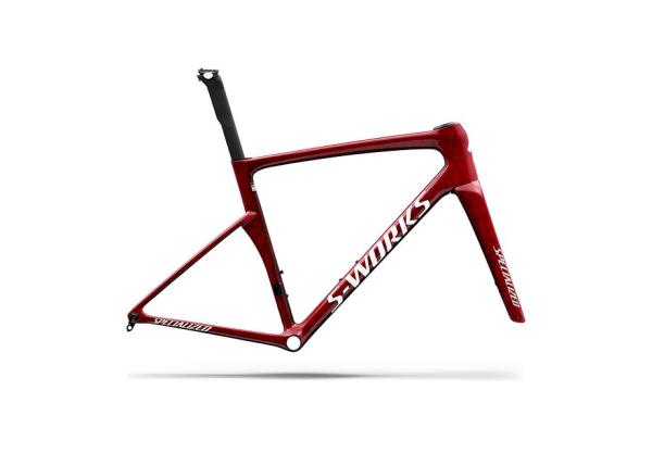 Specialized S-Works Tarmac SL9 Frameset - FACT 12r Carbon GLOSS VIVID RED / TARMAC BLACK / WHITE SILVER METALLIC 49