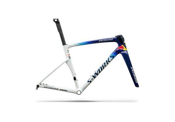 Specialized S-Works Tarmac SL9 Team Replica Frameset - Red Bull - BORA - hansgrohe GLOSS METALLIC WHITE SILVER / DEEP BLUE 54