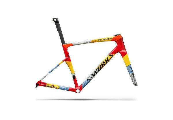 Specialized S-Works Tarmac SL9 Team Replica Frameset - SD Worx - Protime GLOSS VIVID RED / YELLOW / DOLOMITE METALLIC 49
