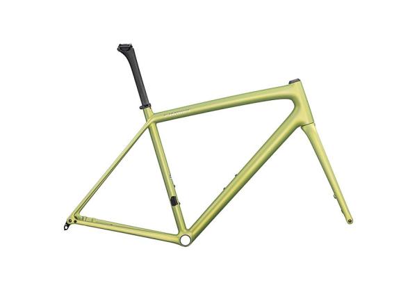 Specialized S-Works Aethos Frameset - FACT 12r Carbon Satin Silver Dust / Team Yellow Tint / Chrome 54