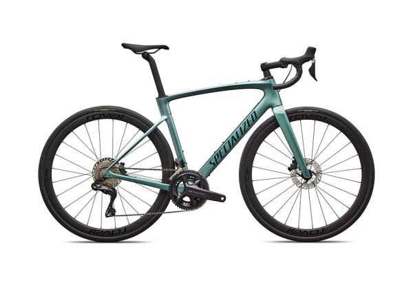 Specialized Roubaix SL8 Expert - Shimano Ultegra Di2 Gloss Fjord Metallic/White Pearl Fade/Emerald Metallic 52