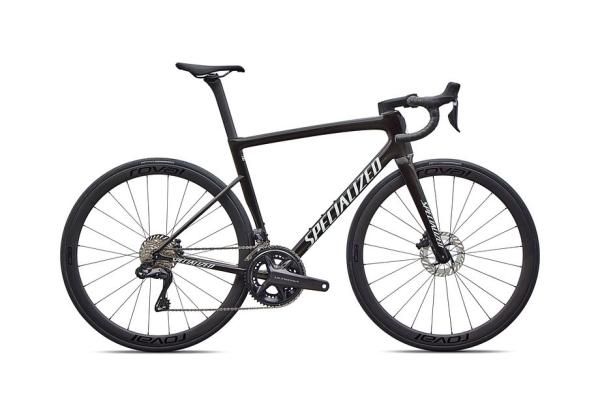Specialized Tarmac SL8 Expert - Shimano Ultegra Di2 GLOSS OBSIDIAN METALLIC / 25% CQV REFLEX SUPER RED PEARL OVER WHITE 52