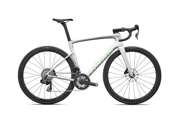 Specialized Tarmac SL9 Expert - SRAM Force AXS GLOSS SILVER DUST / POWDER LIME 54